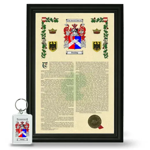 Doming Framed Armorial History and Keychain - Black