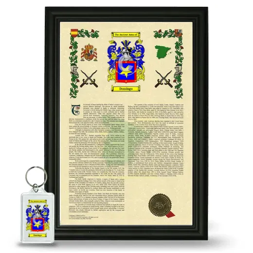 Domingo Framed Armorial History and Keychain - Black