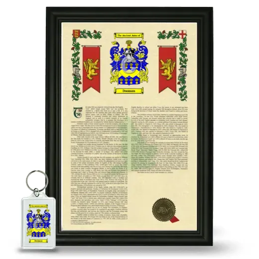 Dooman Framed Armorial History and Keychain - Black