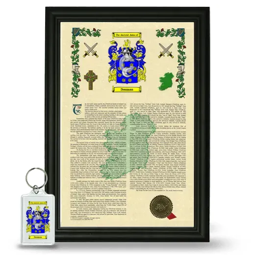 Douman Framed Armorial History and Keychain - Black