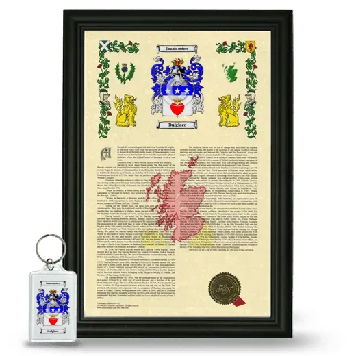 Dulglace Framed Armorial History and Keychain - Black
