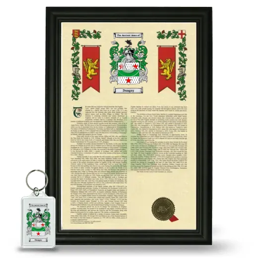 Dungay Framed Armorial History and Keychain - Black