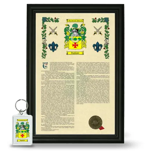 Duplante Framed Armorial History and Keychain - Black