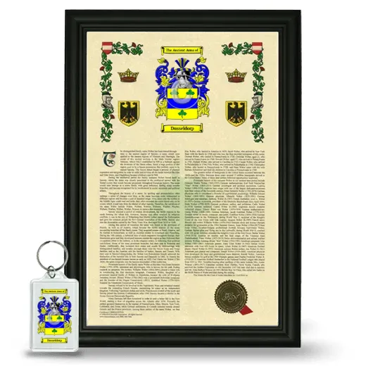 Dusseldorp Framed Armorial History and Keychain - Black