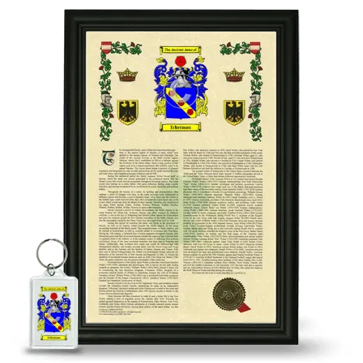 Eckerman Framed Armorial History and Keychain - Black