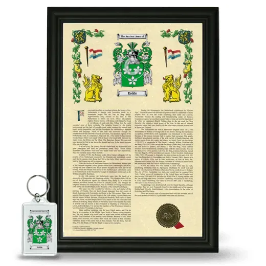 Eedde Framed Armorial History and Keychain - Black