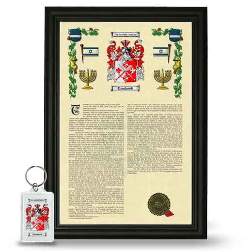 Eisenhardt Framed Armorial History and Keychain - Black