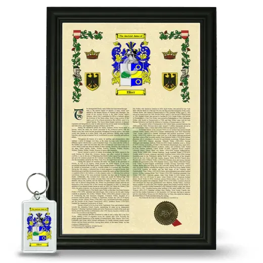 Eliser Framed Armorial History and Keychain - Black