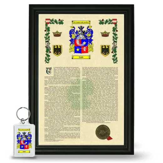 Ende Framed Armorial History and Keychain - Black