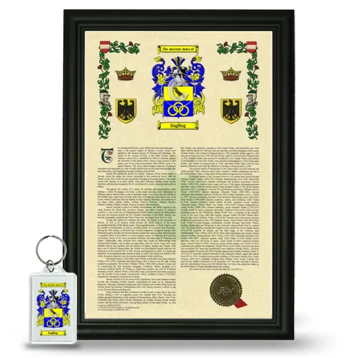 Engling Framed Armorial History and Keychain - Black