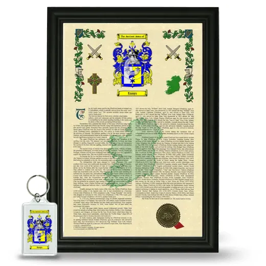 Ennys Framed Armorial History and Keychain - Black