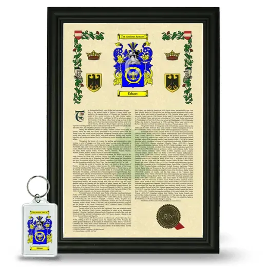 Erhart Framed Armorial History and Keychain - Black