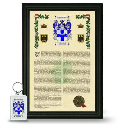 Essendorf Framed Armorial History and Keychain - Black