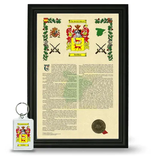 Esteban Framed Armorial History and Keychain - Black