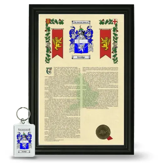 Estridge Framed Armorial History and Keychain - Black
