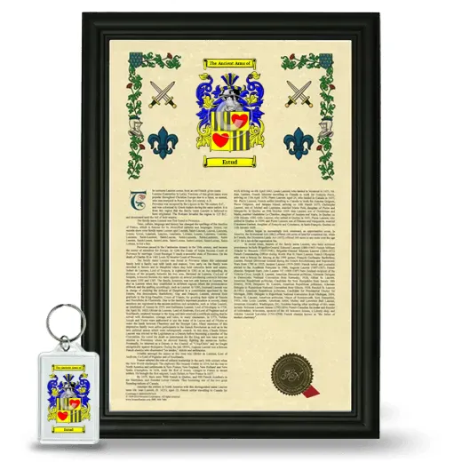 Estud Framed Armorial History and Keychain - Black
