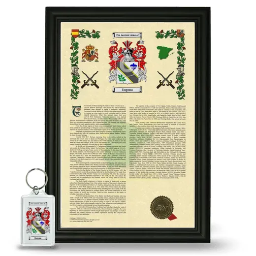 Eugona Framed Armorial History and Keychain - Black