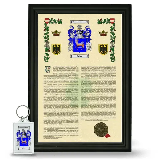 Euler Framed Armorial History and Keychain - Black