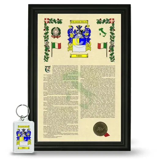 Falero Framed Armorial History and Keychain - Black