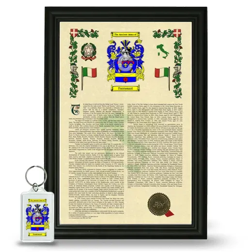 Fantauzzi Framed Armorial History and Keychain - Black
