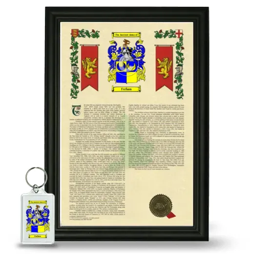 Farhan Framed Armorial History and Keychain - Black
