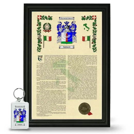 Farinacci Framed Armorial History and Keychain - Black
