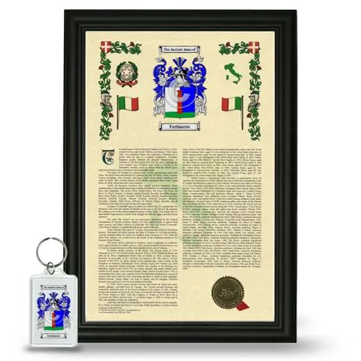 Farinazzo Framed Armorial History and Keychain - Black