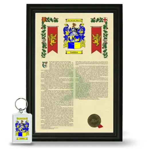 Farinhan Framed Armorial History and Keychain - Black