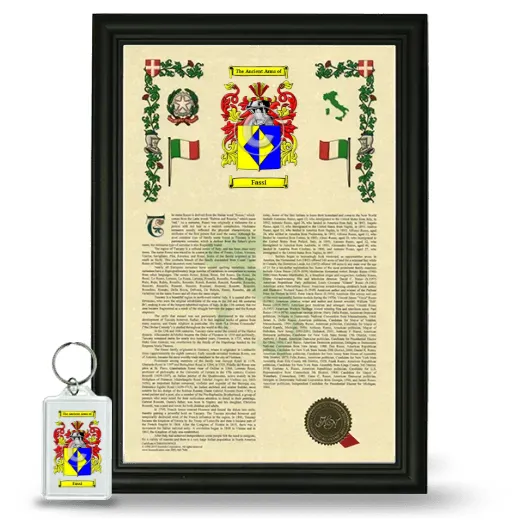 Fassi Framed Armorial History and Keychain - Black