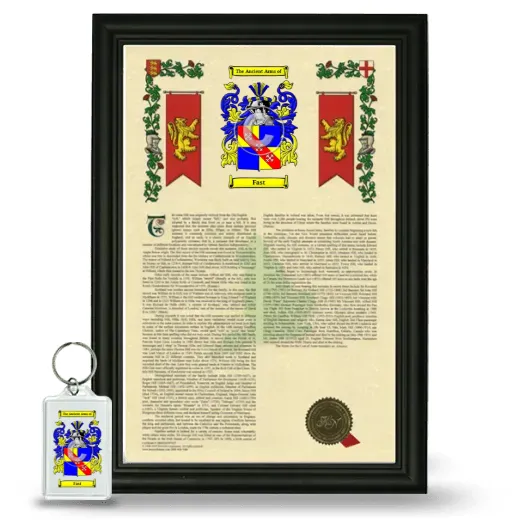 Fast Framed Armorial History and Keychain - Black