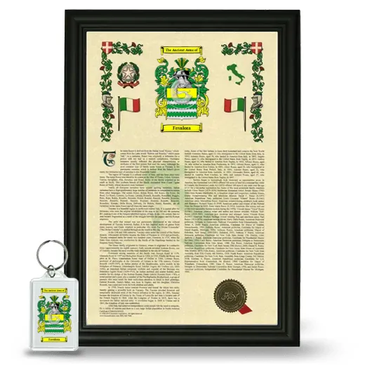 Favalora Framed Armorial History and Keychain - Black