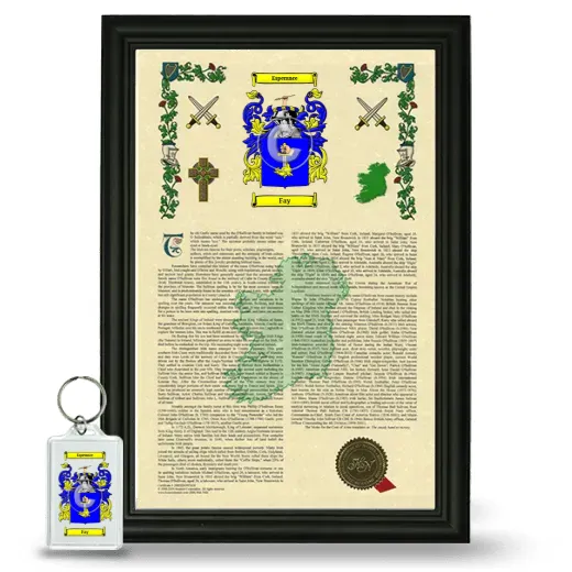 Fay Framed Armorial History and Keychain - Black