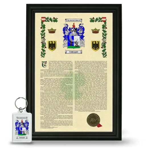 Federspiel Framed Armorial History and Keychain - Black