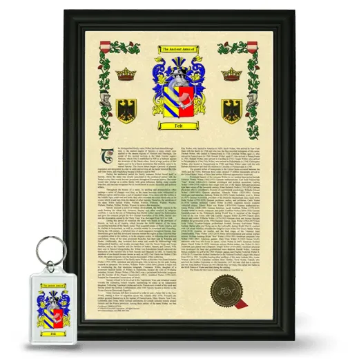 Feit Framed Armorial History and Keychain - Black