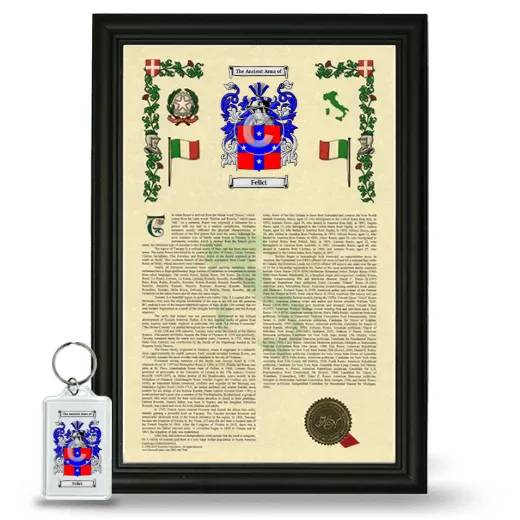 Felici Framed Armorial History and Keychain - Black