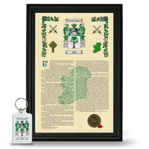 Field Framed Armorial History and Keychain - Black