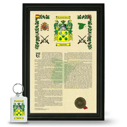 Figueredo Framed Armorial History and Keychain - Black