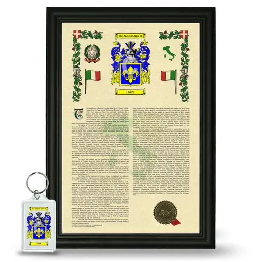 Fiore Framed Armorial History and Keychain - Black