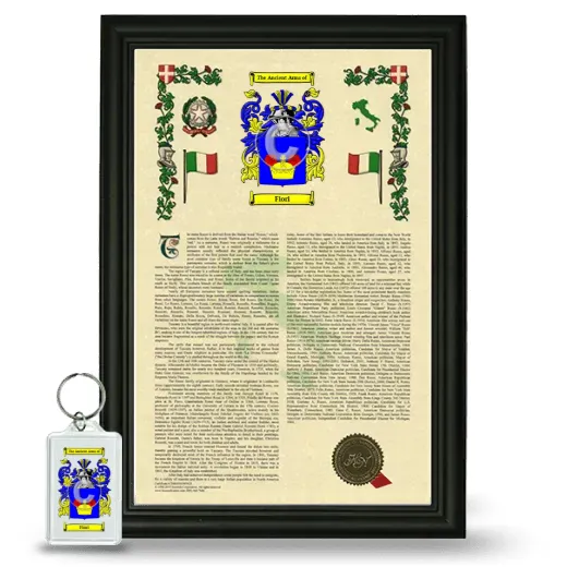 Fiori Framed Armorial History and Keychain - Black