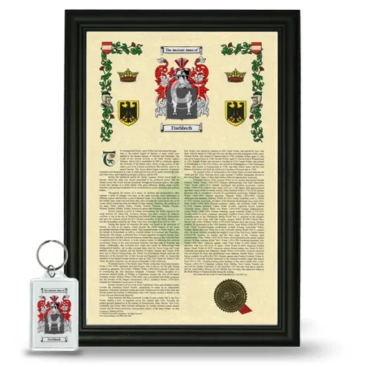 Fischbach Framed Armorial History and Keychain - Black