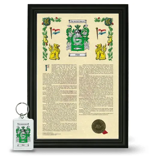 Fiser Framed Armorial History and Keychain - Black