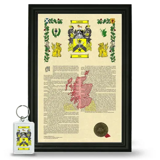 Fitt Framed Armorial History and Keychain - Black