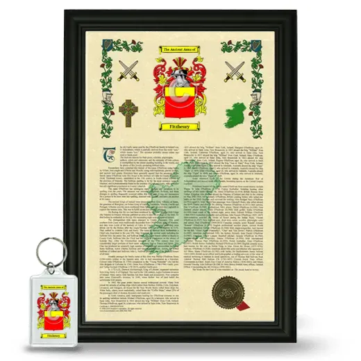 Fitzhenry Framed Armorial History and Keychain - Black