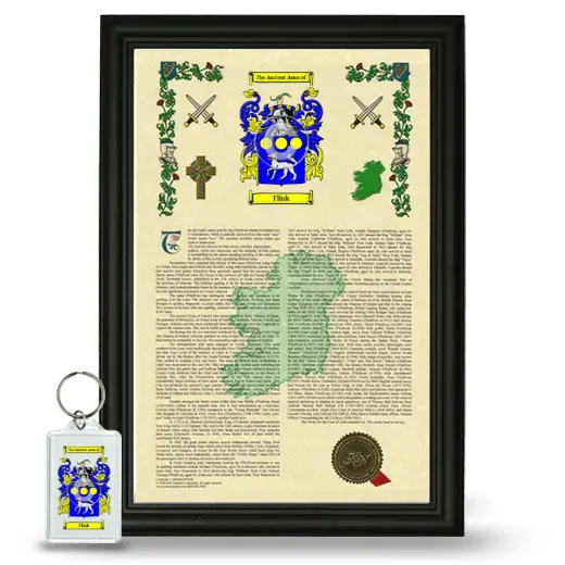 Flink Framed Armorial History and Keychain - Black