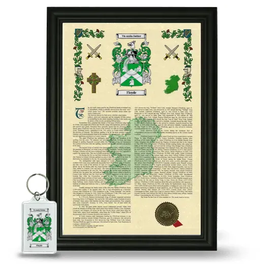 Floyde Framed Armorial History and Keychain - Black