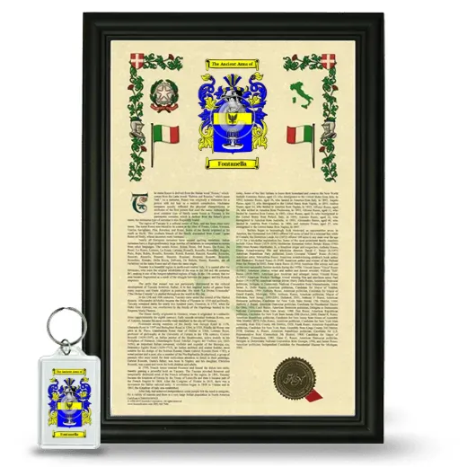 Fontanella Framed Armorial History and Keychain - Black