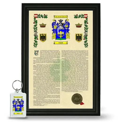 Forrel Framed Armorial History and Keychain - Black
