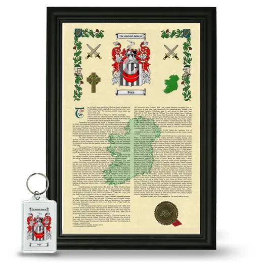 Foys Framed Armorial History and Keychain - Black