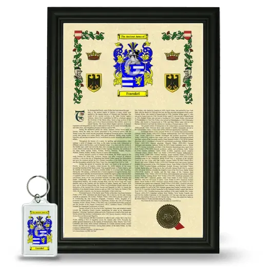 Fraenkel Framed Armorial History and Keychain - Black