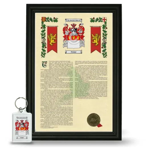 Frame Framed Armorial History and Keychain - Black